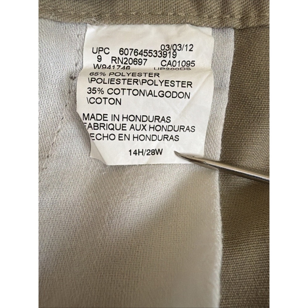 LOT off 2 DICKIES Women's 14h 28w Relaxed Double Knee Work Pants Stretch - Picture 9 of 16